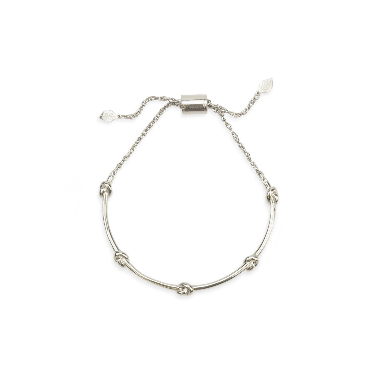 Silver bracelet on a white background