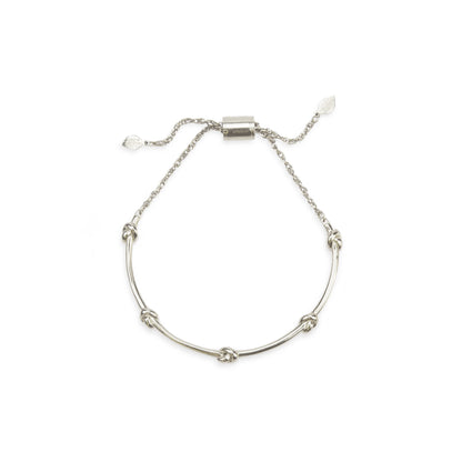 Silver bracelet on a white background
