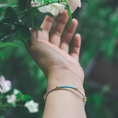 Knots for Freedom Bracelet Thread Wrapped