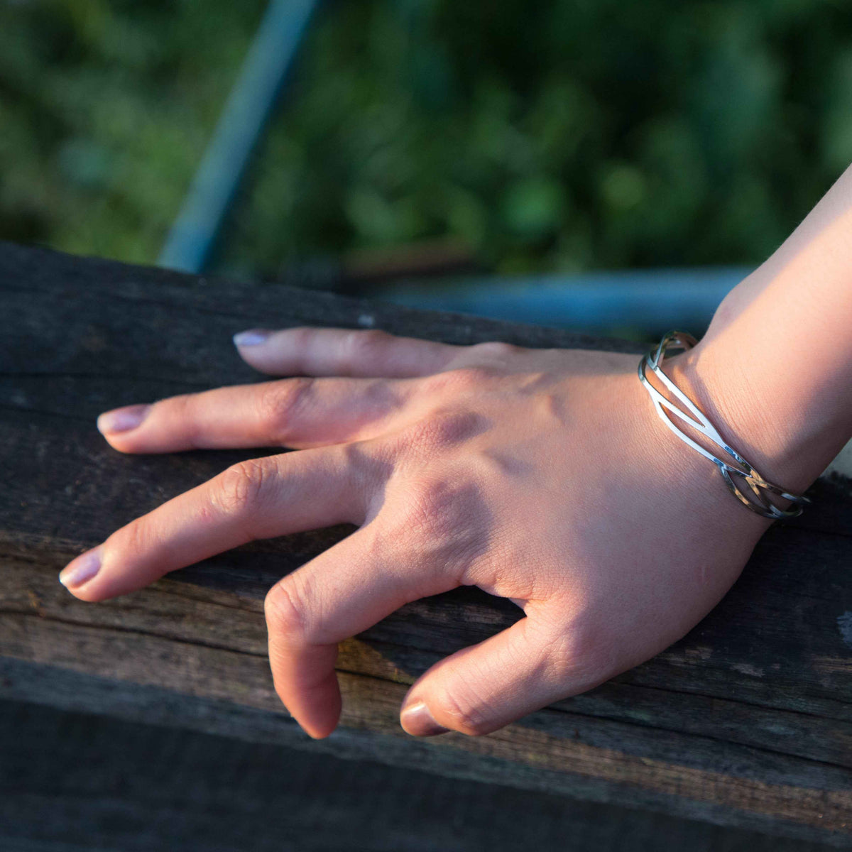 Walk on Water Cuff Bracelet Silver