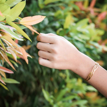 Walk on Water Cuff Bracelet Gold