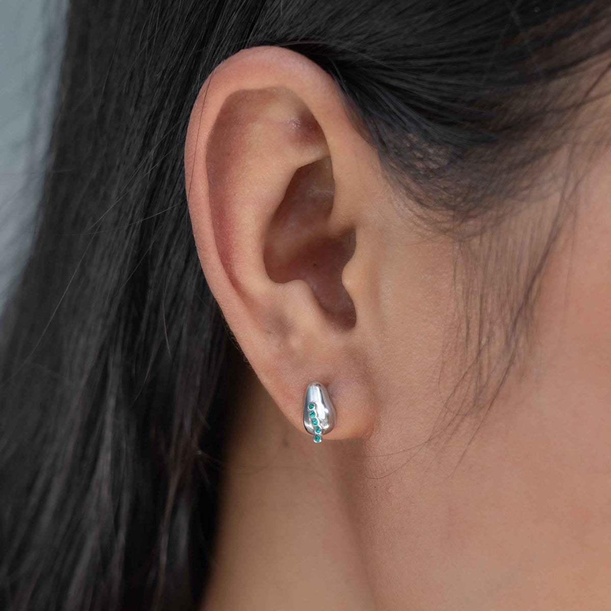 Radicle Post Earrings Silver