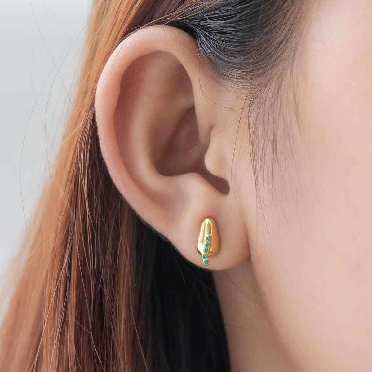 Radicle Post Earrings Gold