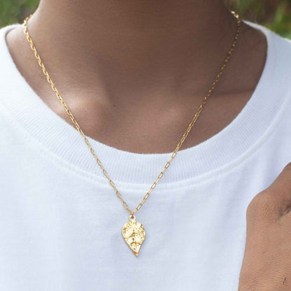 Resilience Leaf Necklace Gold
