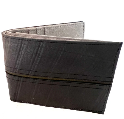 Black and gray wallet on a white background