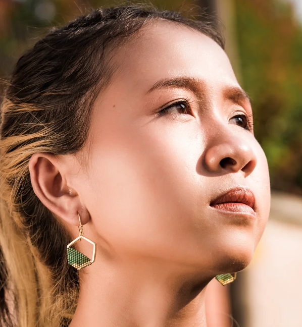 Strength in Hope Earrings Teal