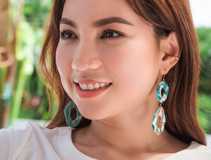 Desert Flower Hook Earrings Water