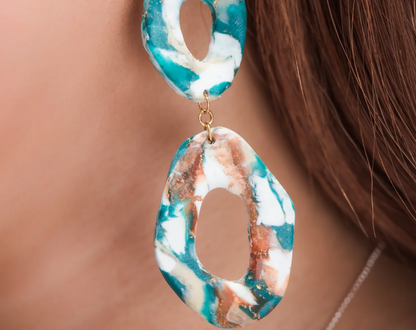 Desert Flower Hook Earrings Water