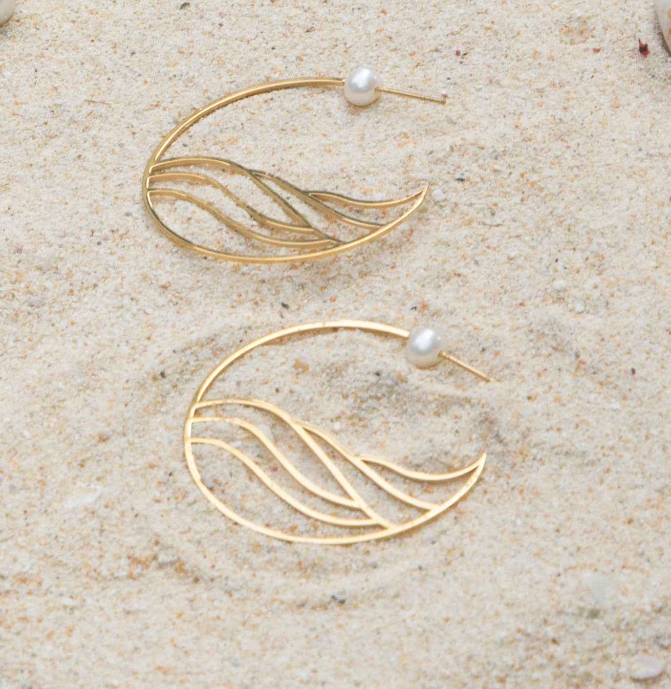 Walk on Water Large Hoop Earrings