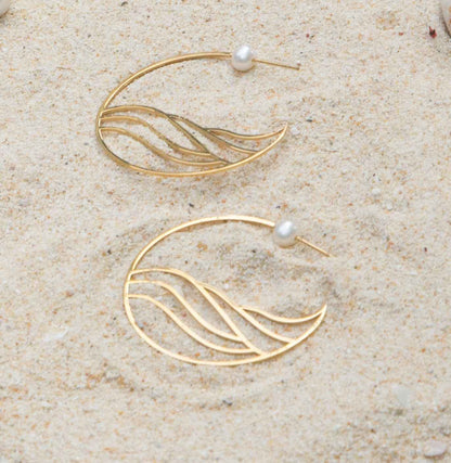 Walk on Water Large Hoop Earrings